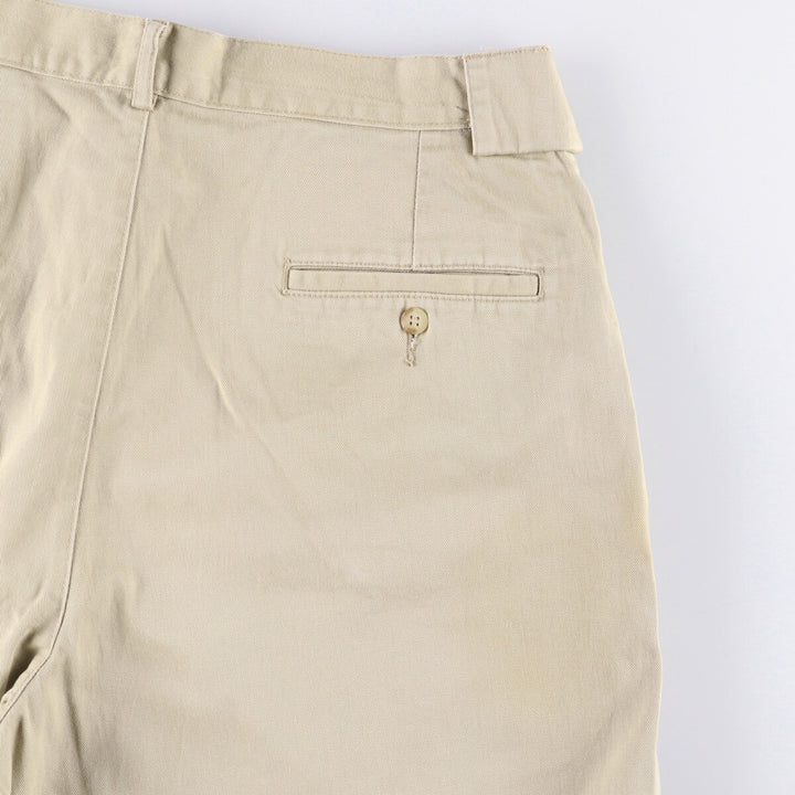 Vintage 90'S Ralph Lauren POLO by Ralph Lauren two-pleat chino pants, made in the USA, men's size W35. cotton Beige type Vintage Second Hand