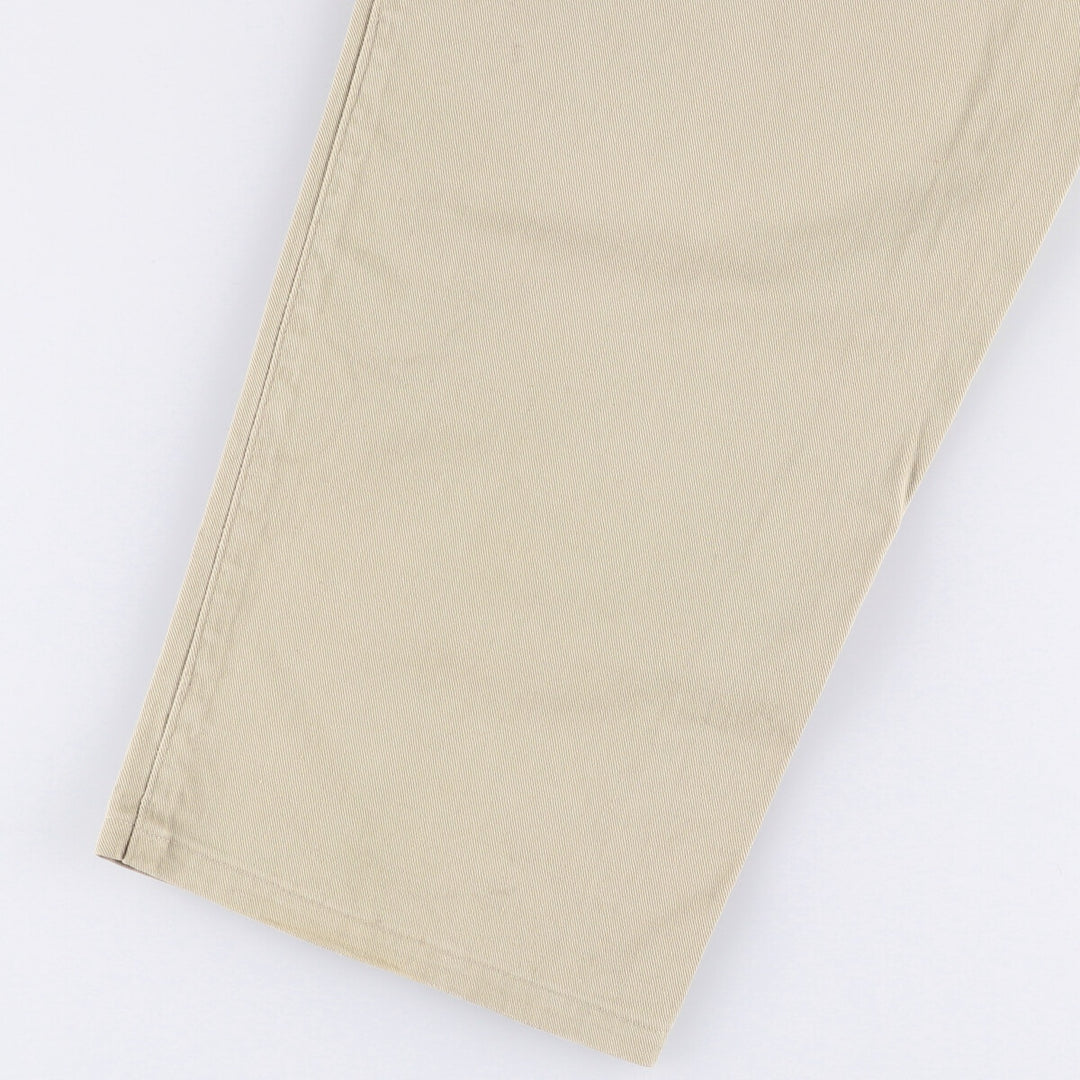 Vintage 90'S Ralph Lauren POLO by Ralph Lauren two-pleat chino pants, made in the USA, men's size W35. cotton Beige type Vintage Second Hand