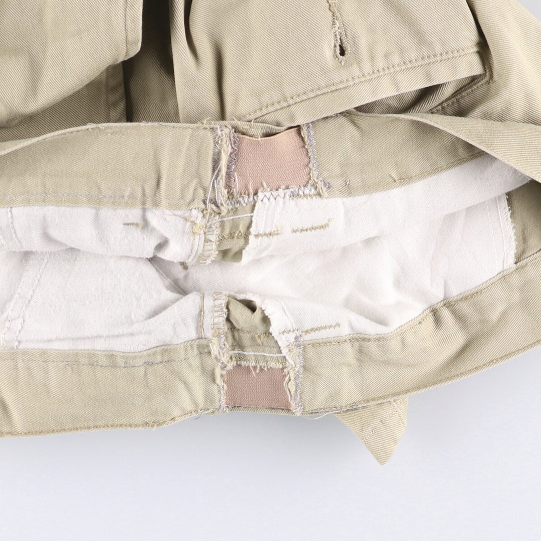 Vintage 90'S Ralph Lauren POLO by Ralph Lauren two-pleat chino pants, made in the USA, men's size W35. cotton Beige type Vintage Second Hand
