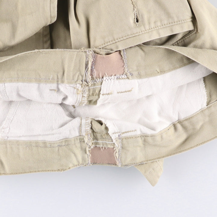 Vintage 90'S Ralph Lauren POLO by Ralph Lauren two-pleat chino pants, made in the USA, men's size W35. cotton Beige type Vintage Second Hand