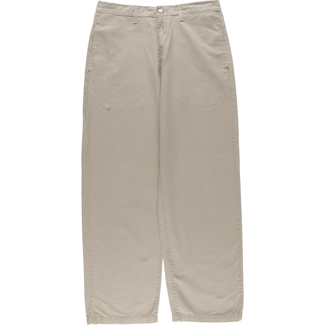 90'S Vintage Levi's L2 Khakis Chino Pants, Size 42586-2524, Men's, Size 34 (approx.) cotton Beige type Vintage Second Hand