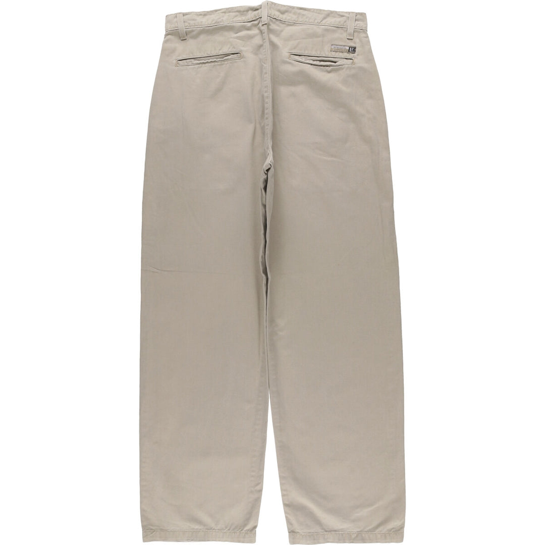 90'S Vintage Levi's L2 Khakis Chino Pants, Size 42586-2524, Men's, Size 34 (approx.) cotton Beige type Vintage Second Hand