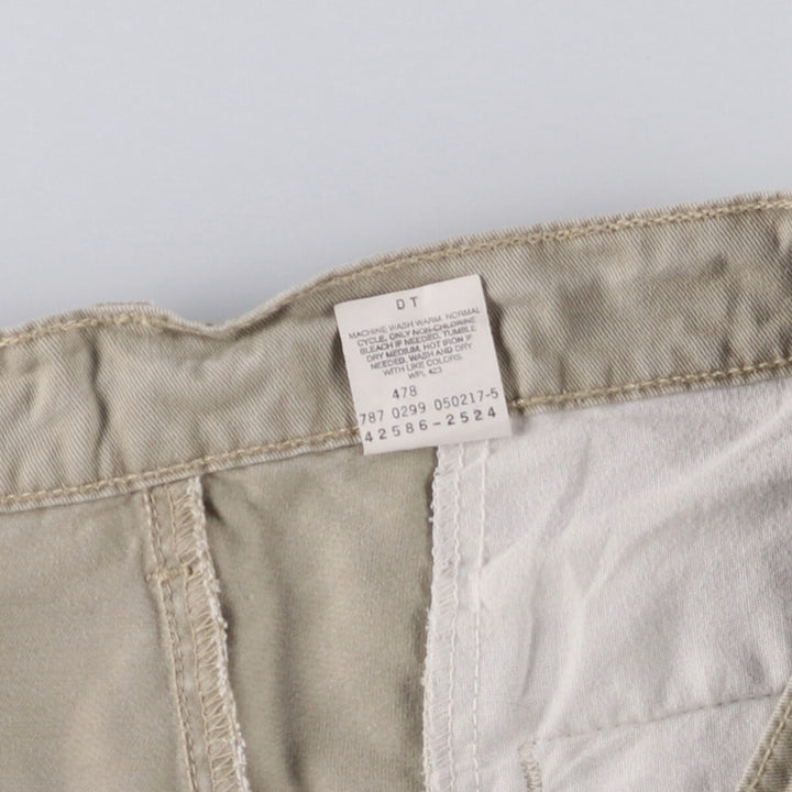 90'S Vintage Levi's L2 Khakis Chino Pants, Size 42586-2524, Men's, Size 34 (approx.) cotton Beige type Vintage Second Hand