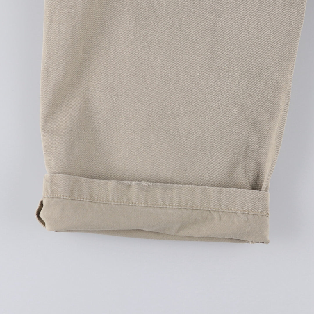 90'S Vintage Levi's L2 Khakis Chino Pants, Size 42586-2524, Men's, Size 34 (approx.) cotton Beige type Vintage Second Hand