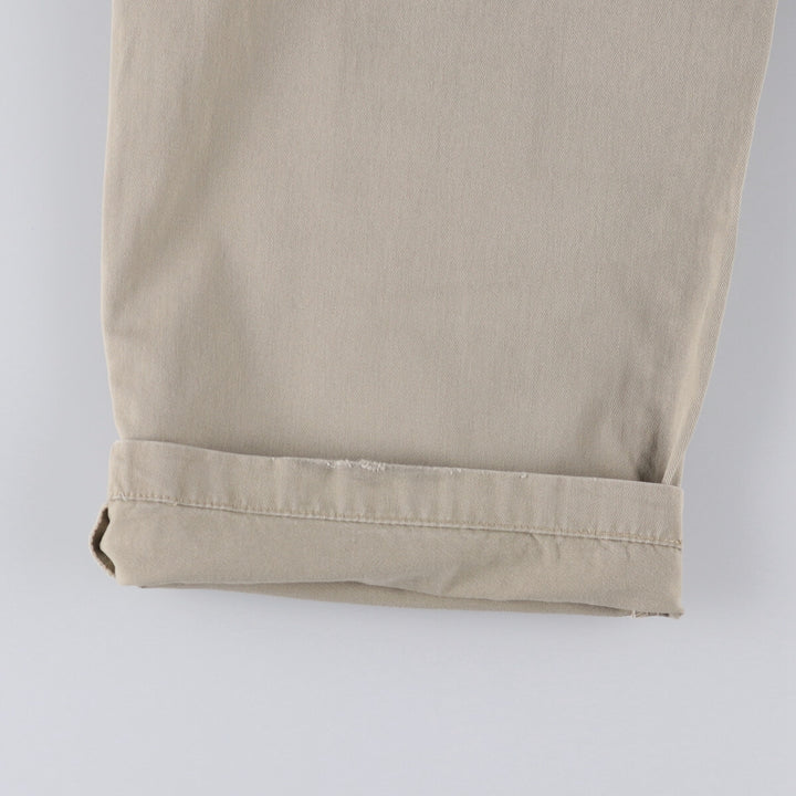 90'S Vintage Levi's L2 Khakis Chino Pants, Size 42586-2524, Men's, Size 34 (approx.) cotton Beige type Vintage Second Hand