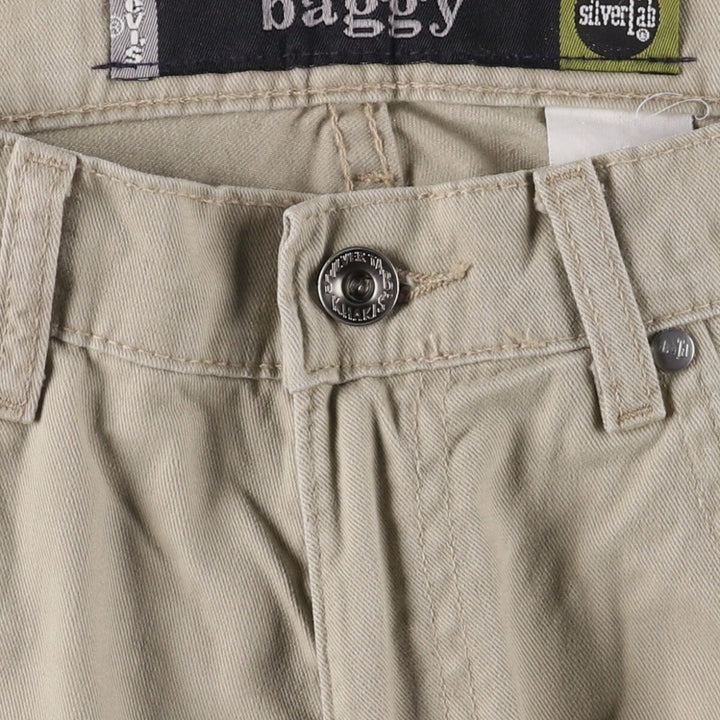 90'S Levi's Silver Tab Baggy Chino Pants (44571-4664), Men's, Size W32, Vintage cotton Beige type Vintage Second Hand