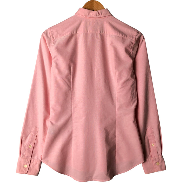 Ralph Lauren Slim Fit Long Sleeve Button-Down Shirt, Women's Size L cotton pink type Vintage Second Hand