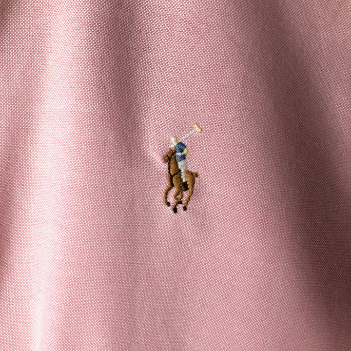 Ralph Lauren Slim Fit Long Sleeve Button-Down Shirt, Women's Size L cotton pink type Vintage Second Hand