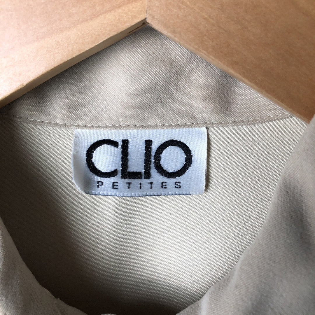 CLIO PETITES Long Sleeve Shirt, Women's Size L unclear Beige type Vintage Second Hand