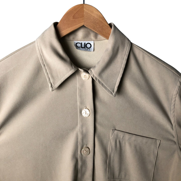 CLIO PETITES Long Sleeve Shirt, Women's Size L unclear Beige type Vintage Second Hand