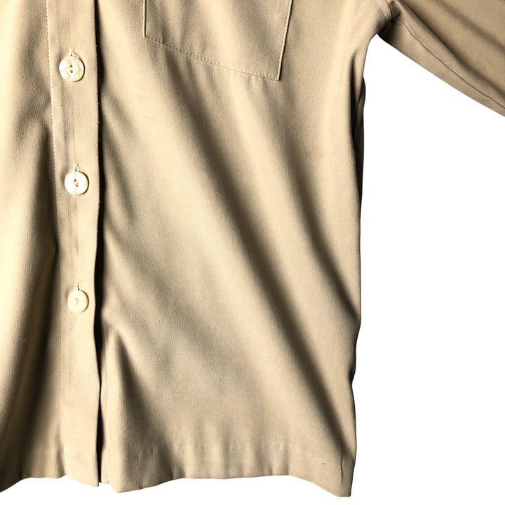 CLIO PETITES Long Sleeve Shirt, Women's Size L unclear Beige type Vintage Second Hand