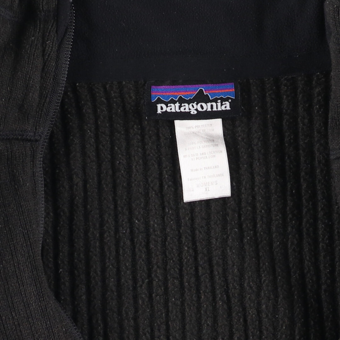Patagonia 25585FA13 Half-Zip Fleece Jacket, Women's, Size XL polyester black type Vintage Second Hand