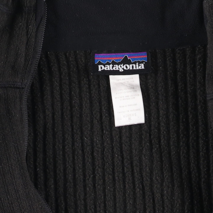 Patagonia 25585FA13 Half-Zip Fleece Jacket, Women's, Size XL polyester black type Vintage Second Hand