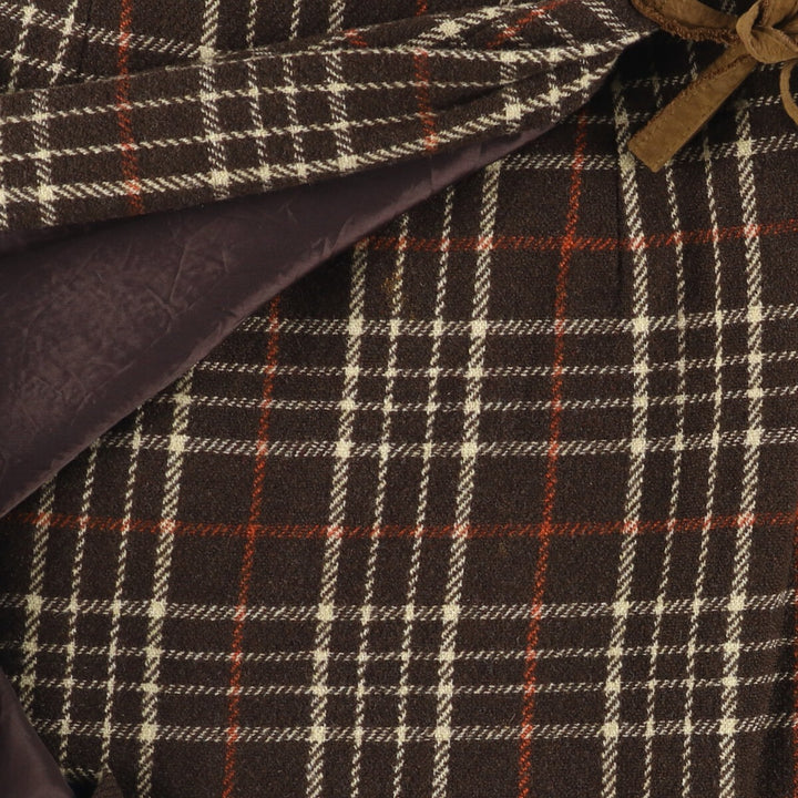90'S GAP Check Pattern Wool Wrap Mini Skirt, Women's Size L, Vintage wool brown type Vintage Second Hand