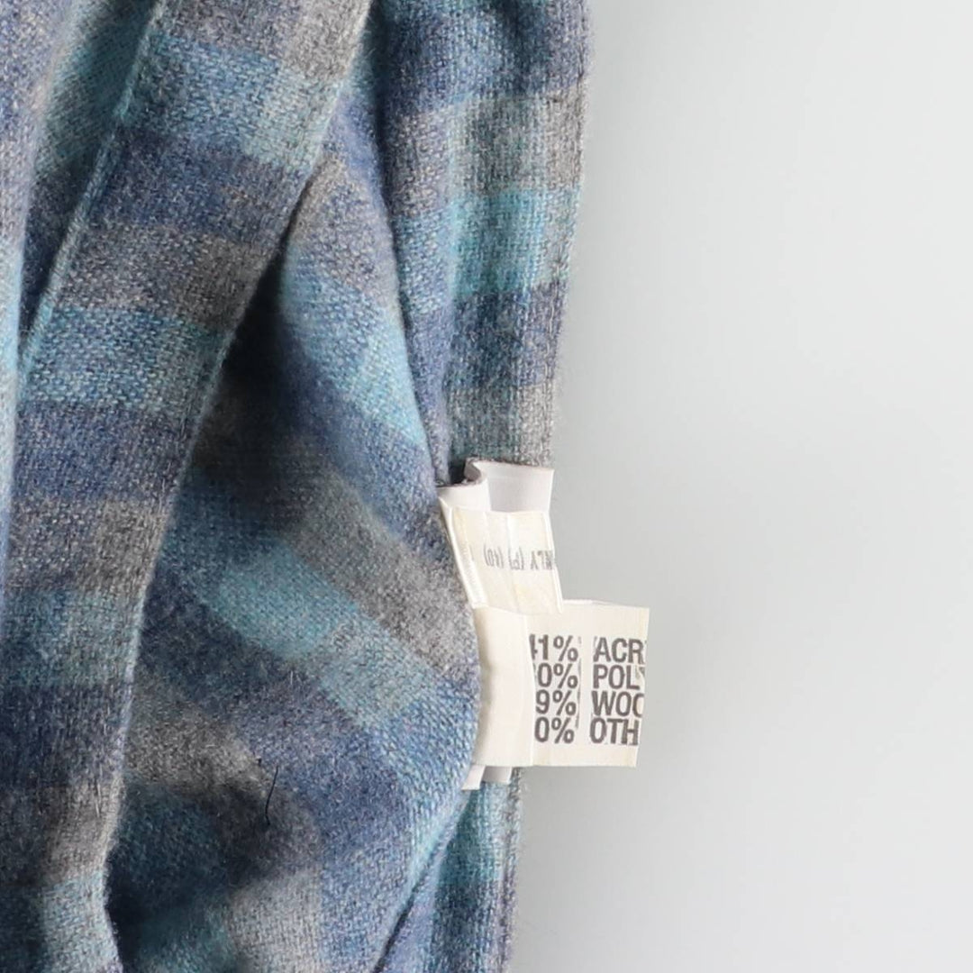 SUSSAN SPORTSWEAR Check Pattern Midi Pleated Skirt, Made in Australia, Women's Size M acrylic blue type Vintage Second Hand