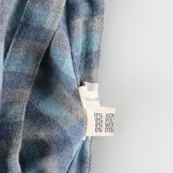 SUSSAN SPORTSWEAR Check Pattern Midi Pleated Skirt, Made in Australia, Women's Size M acrylic blue type Vintage Second Hand