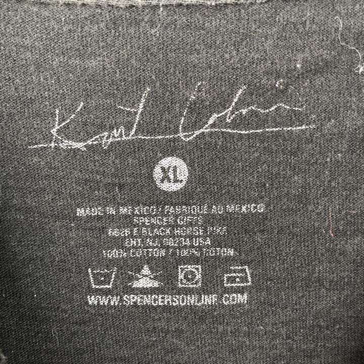 KURT COBAIN Kurt Cobain band T-shirt, men's size XL cotton black type Vintage Second Hand