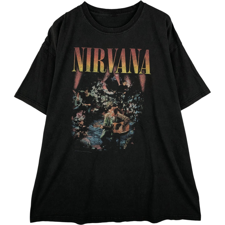 NIRVANA Nirvana Band T-shirt, Band T, Men's XL size unclear black type Vintage Second Hand
