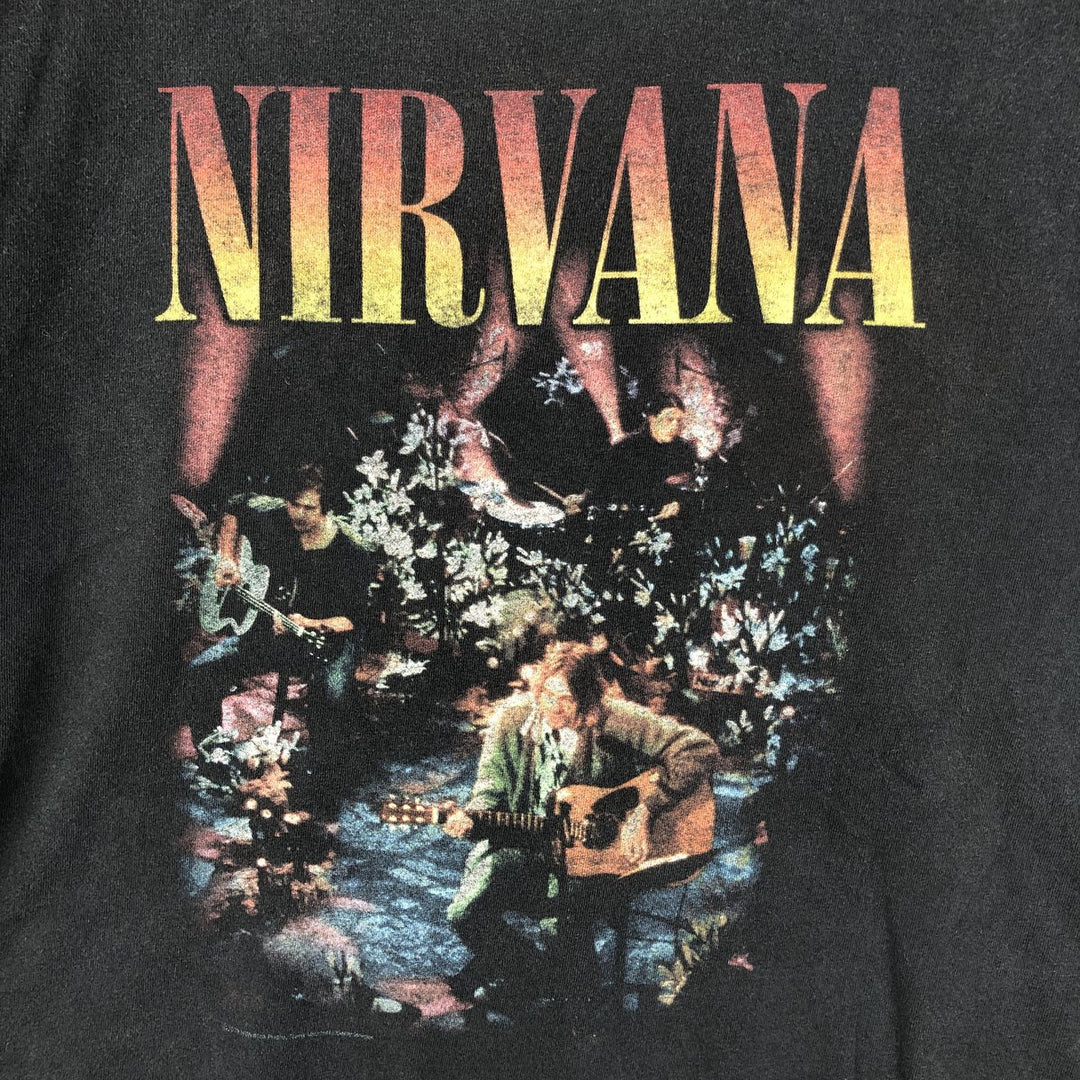 NIRVANA Nirvana Band T-shirt, Band T, Men's XL size unclear black type Vintage Second Hand