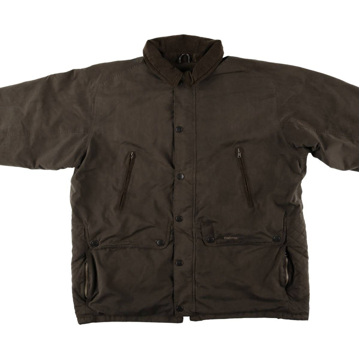 Barbour Breathables padded nylon jacket, men's size XL polyamide beige type brown Vintage Second Hand