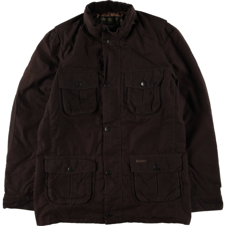 Barbour 3 Warrant Padded Puffer Jacket, Men's XL Waxed cotton red type reddish brown Vintage Second Hand