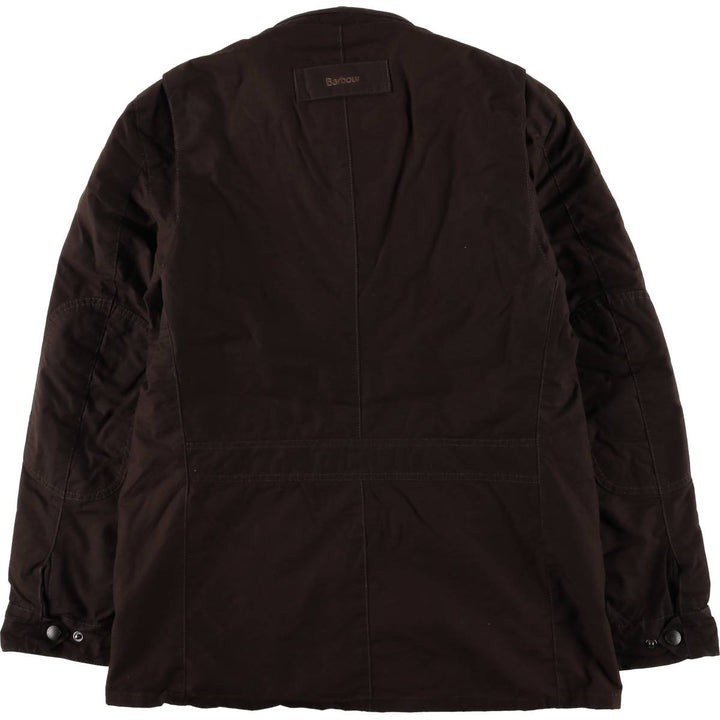 Barbour 3 Warrant Padded Puffer Jacket, Men's XL Waxed cotton red type reddish brown Vintage Second Hand