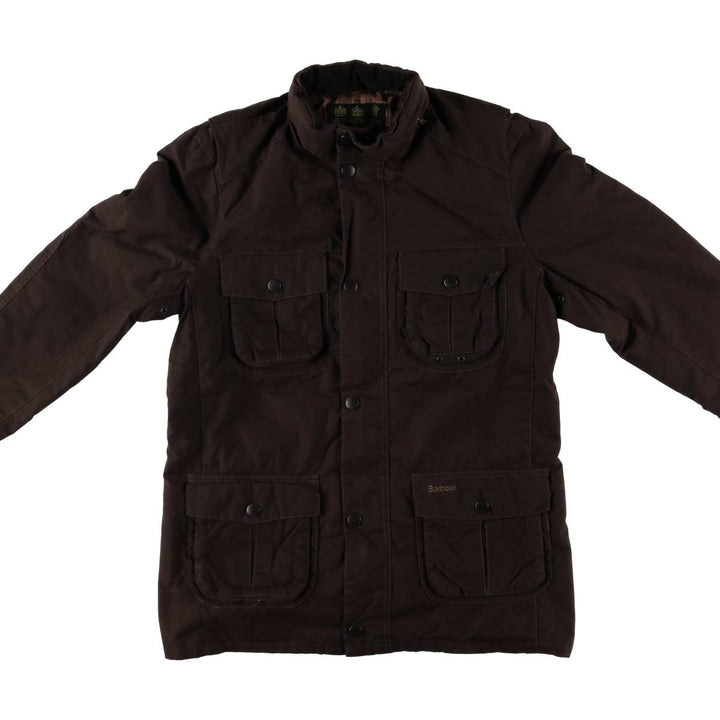 Barbour 3 Warrant Padded Puffer Jacket, Men's XL Waxed cotton red type reddish brown Vintage Second Hand