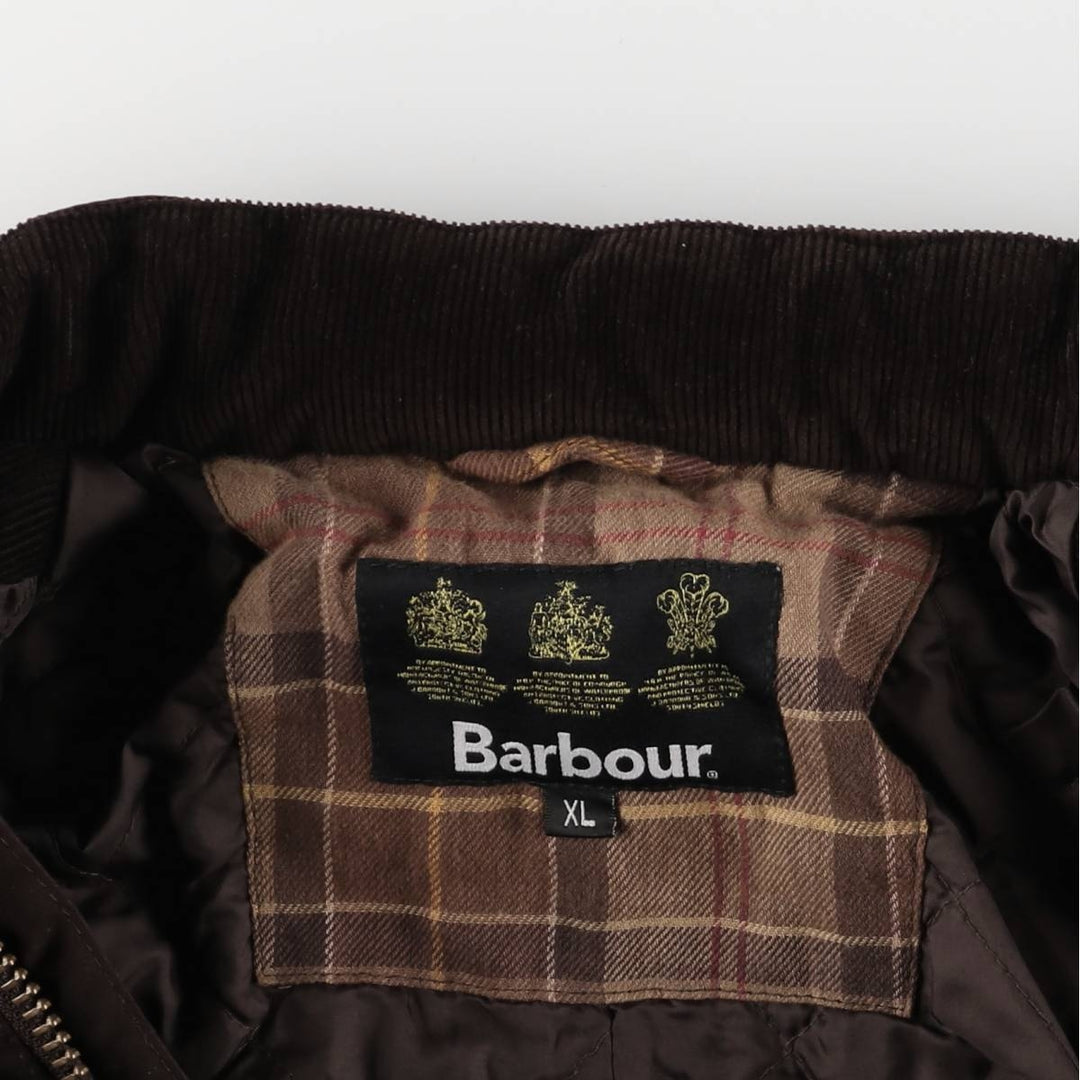 Barbour 3 Warrant Padded Puffer Jacket, Men's XL Waxed cotton red type reddish brown Vintage Second Hand