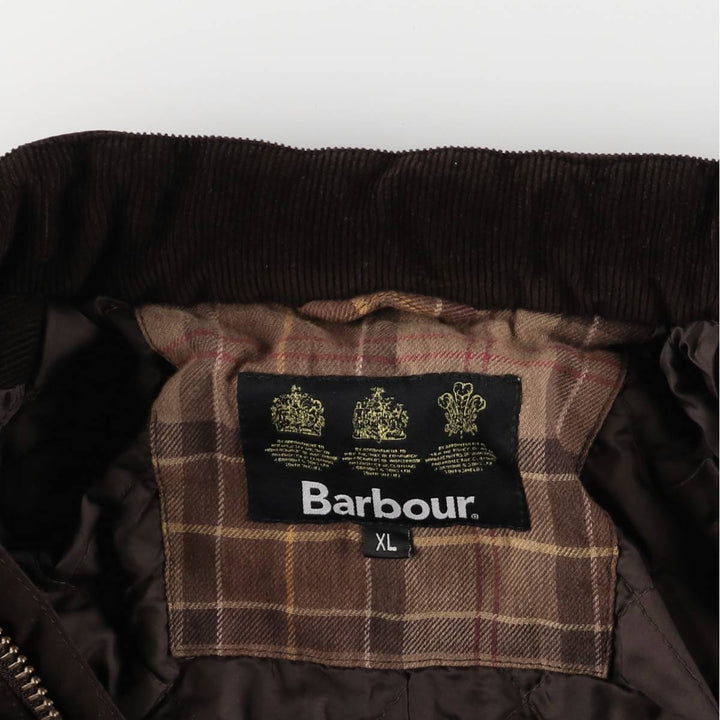 Barbour 3 Warrant Padded Puffer Jacket, Men's XL Waxed cotton red type reddish brown Vintage Second Hand
