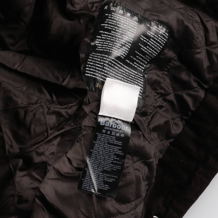 Barbour 3 Warrant Padded Puffer Jacket, Men's XL Waxed cotton red type reddish brown Vintage Second Hand