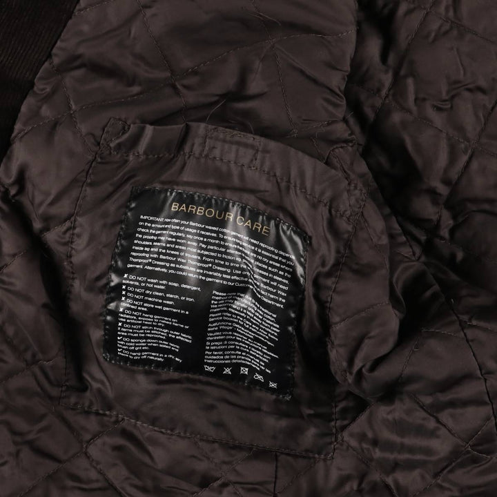 Barbour 3 Warrant Padded Puffer Jacket, Men's XL Waxed cotton red type reddish brown Vintage Second Hand