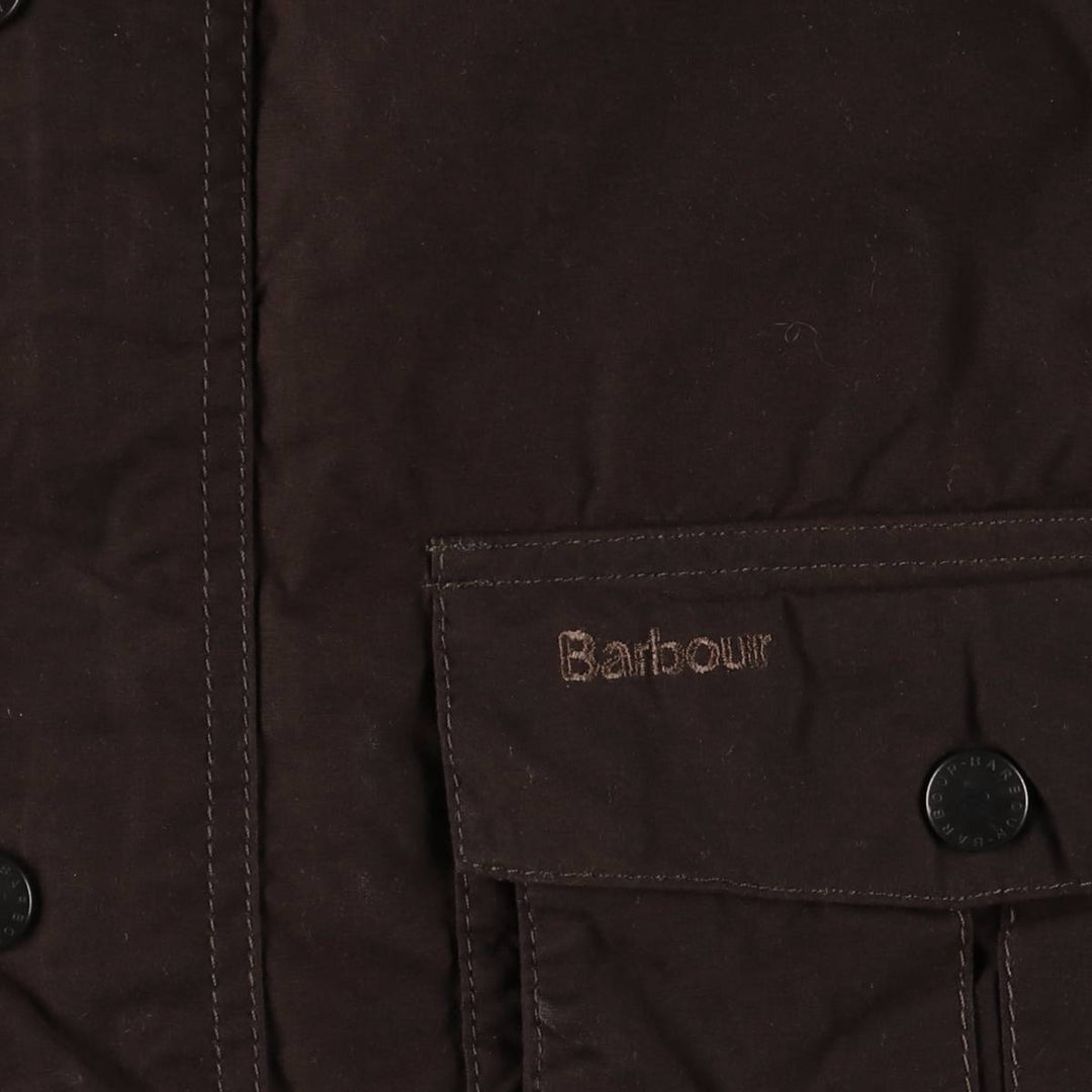 Barbour 3 Warrant Padded Puffer Jacket, Men's XL Waxed cotton red type reddish brown Vintage Second Hand