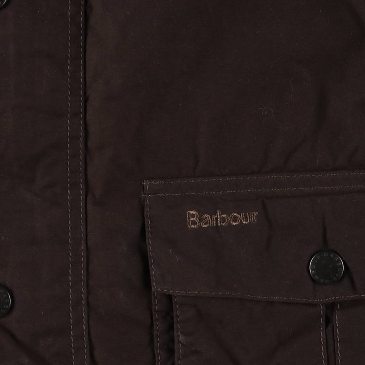 Barbour 3 Warrant Padded Puffer Jacket, Men's XL Waxed cotton red type reddish brown Vintage Second Hand