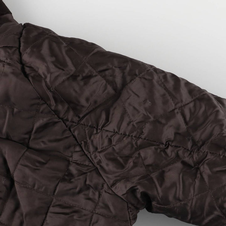 Barbour 3 Warrant Padded Puffer Jacket, Men's XL Waxed cotton red type reddish brown Vintage Second Hand