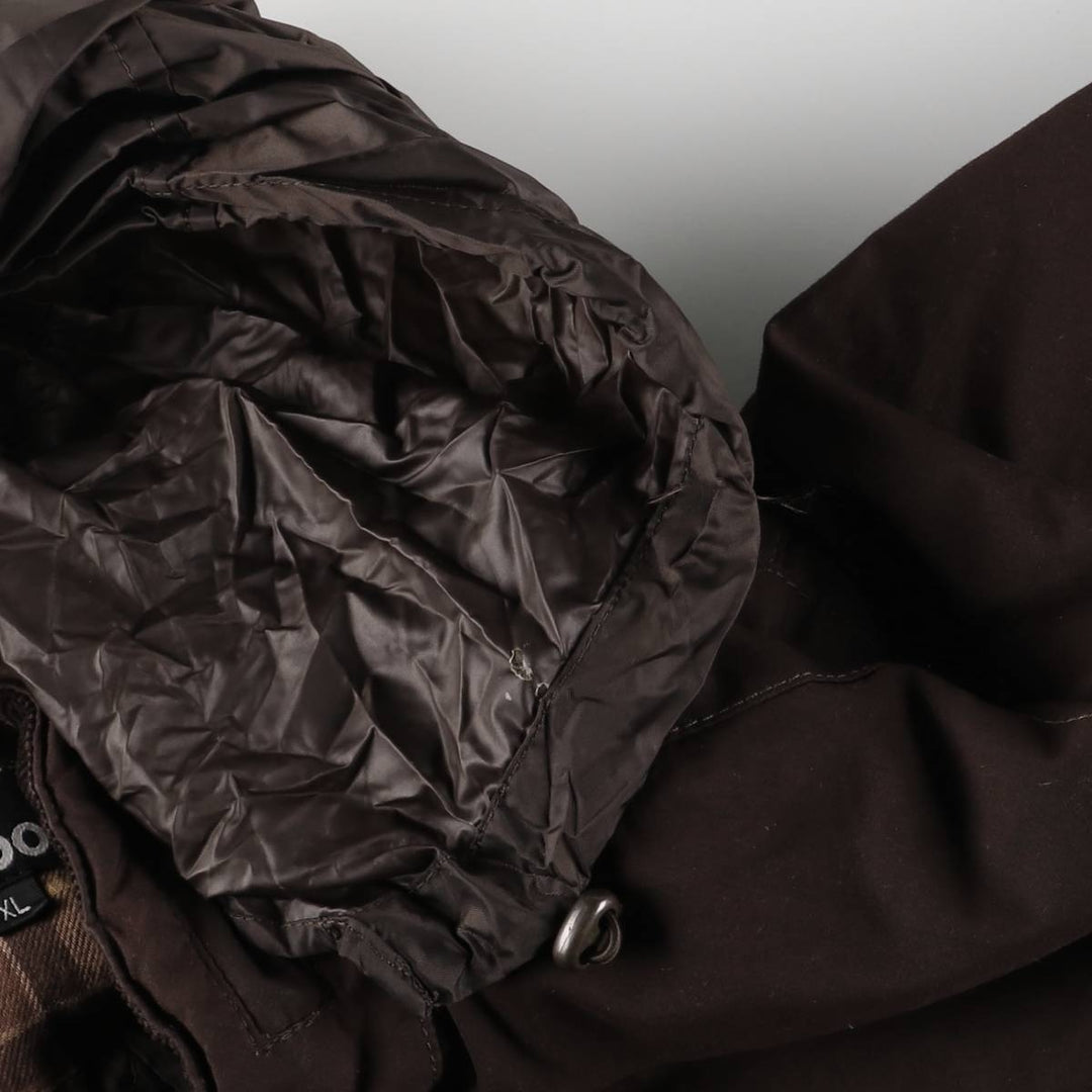 Barbour 3 Warrant Padded Puffer Jacket, Men's XL Waxed cotton red type reddish brown Vintage Second Hand