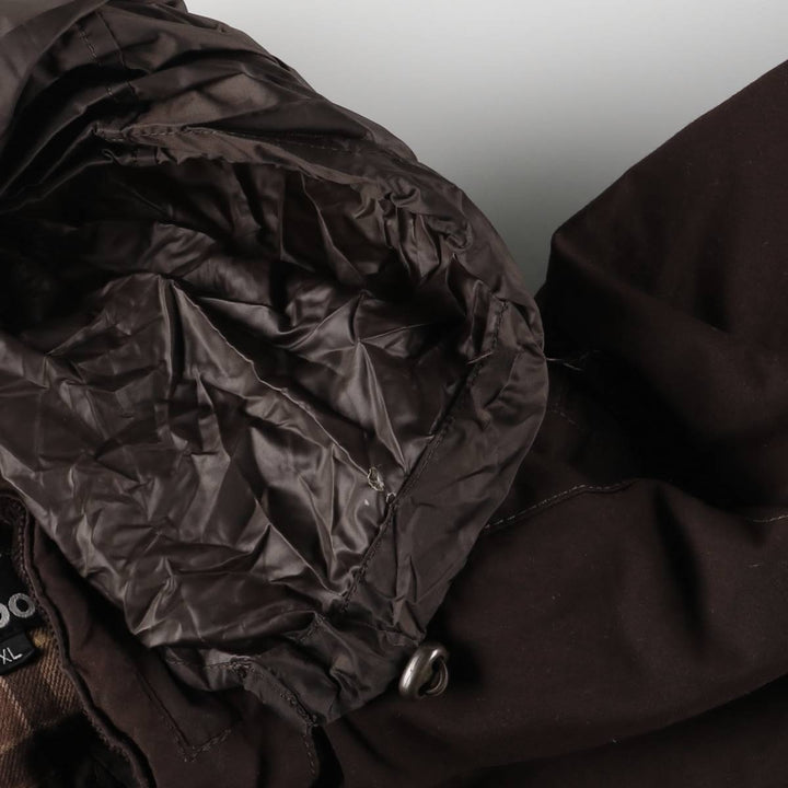 Barbour 3 Warrant Padded Puffer Jacket, Men's XL Waxed cotton red type reddish brown Vintage Second Hand