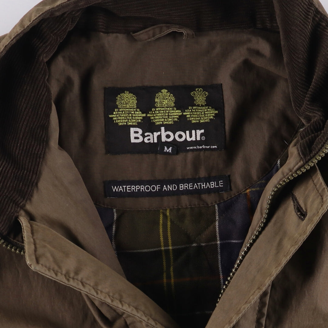 Barbour Waterproof and Breathable 3-Warrant Padded Puffer Jacket, Men's Medium cotton brown type Vintage Second Hand