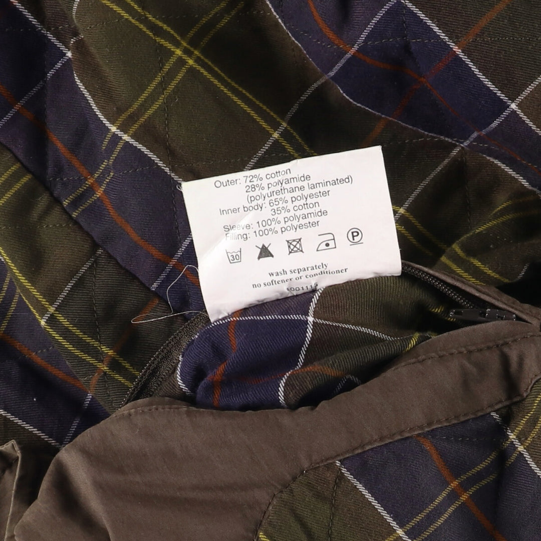 Barbour Waterproof and Breathable 3-Warrant Padded Puffer Jacket, Men's Medium cotton brown type Vintage Second Hand