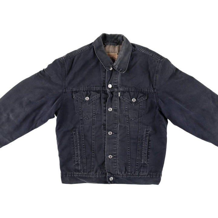 90'S Levi's 71550-8711 Cotton Trucker Jacket, Men's Size Medium, Vintage cotton navy blue type Vintage Second Hand