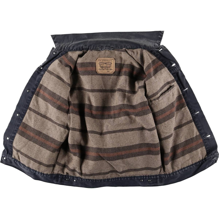 90'S Levi's 71550-8711 Cotton Trucker Jacket, Men's Size Medium, Vintage cotton navy blue type Vintage Second Hand