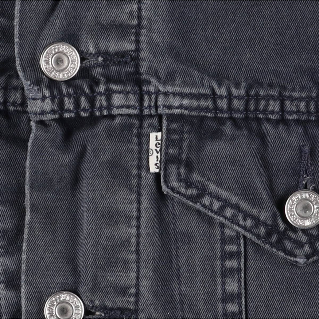 90'S Levi's 71550-8711 Cotton Trucker Jacket, Men's Size Medium, Vintage cotton navy blue type Vintage Second Hand
