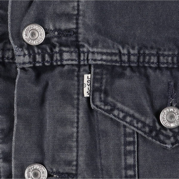 90'S Levi's 71550-8711 Cotton Trucker Jacket, Men's Size Medium, Vintage cotton navy blue type Vintage Second Hand