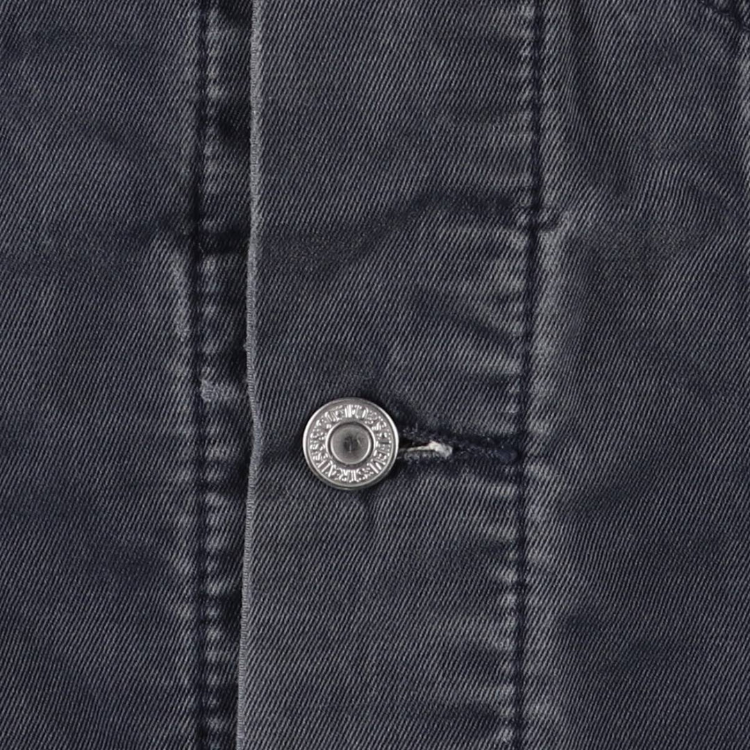 90'S Levi's 71550-8711 Cotton Trucker Jacket, Men's Size Medium, Vintage cotton navy blue type Vintage Second Hand