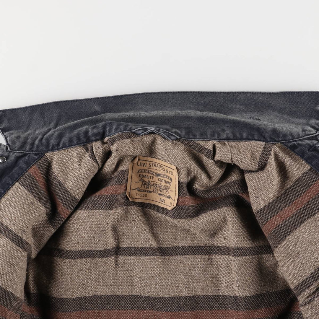 90'S Levi's 71550-8711 Cotton Trucker Jacket, Men's Size Medium, Vintage cotton navy blue type Vintage Second Hand