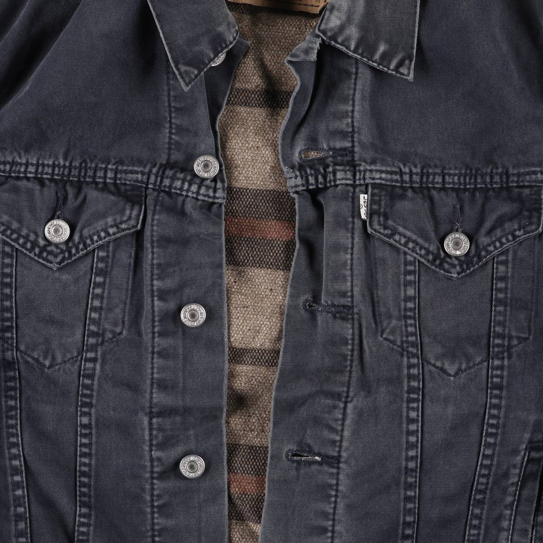 90'S Levi's 71550-8711 Cotton Trucker Jacket, Men's Size Medium, Vintage cotton navy blue type Vintage Second Hand