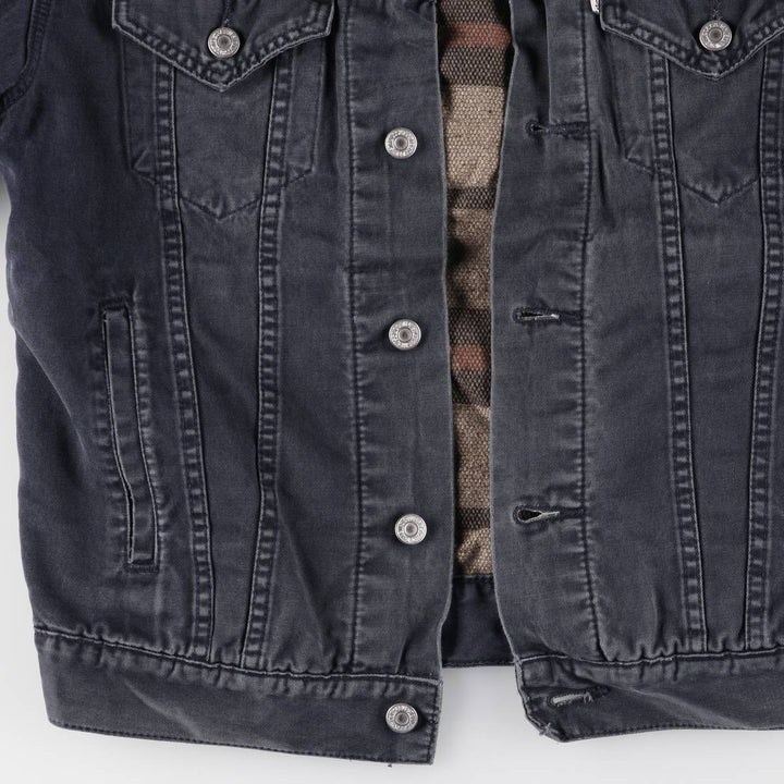 90'S Levi's 71550-8711 Cotton Trucker Jacket, Men's Size Medium, Vintage cotton navy blue type Vintage Second Hand