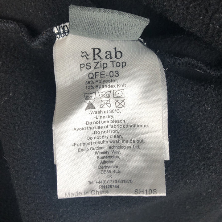 Love Rab Half-Zip Fleece Pullover, Men's Size L polyester black type Vintage Second Hand