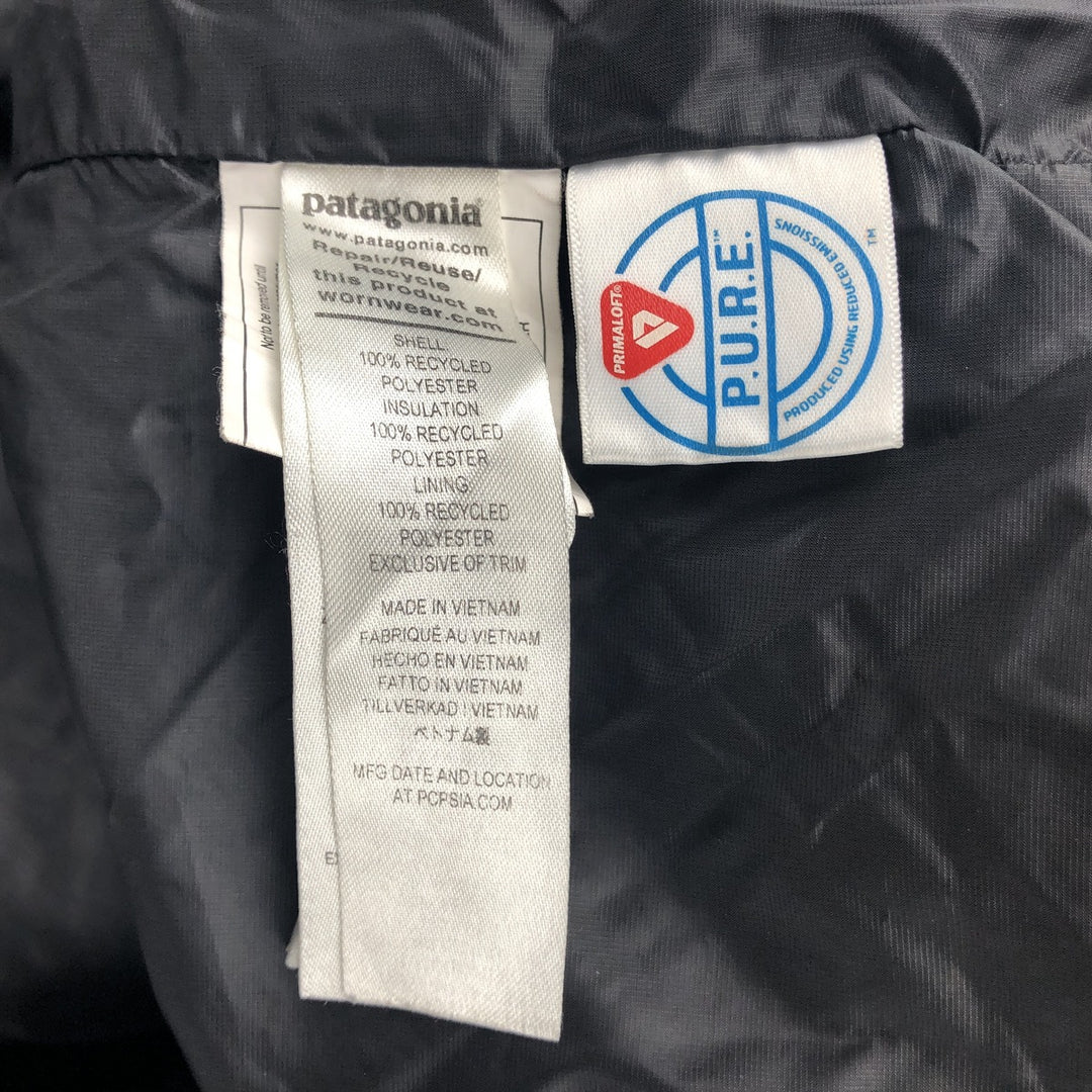 Patagonia Nano Puff Jacket 84212FA21, Men's Size L, Padded Mountain Jacket, Shell Jacket, Puffer Jacket recycled polyester black type Vintage Second Hand