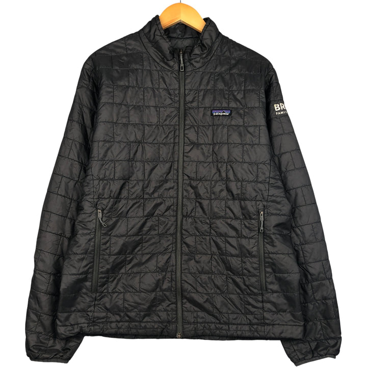 Patagonia Nano Puff Jacket 84212SP18, a padded mountain jacket, shell jacket, and puffer jacket, size L (men's size) polyester Charcoal Vintage Second Hand