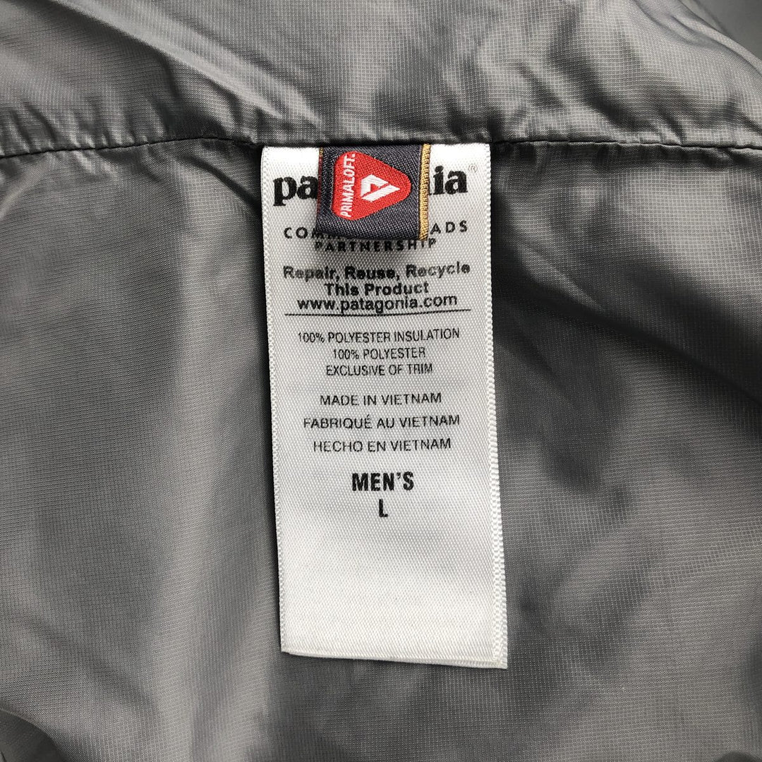 Patagonia Nano Puff Jacket 84211FA15, Men's Size L, Padded Mountain Jacket, Shell Jacket, Puffer Jacket polyester Charcoal Vintage Second Hand